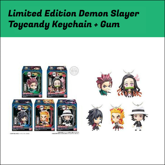Limited Edition Demon Slayer Toy Candy Collection Keychain + Gum