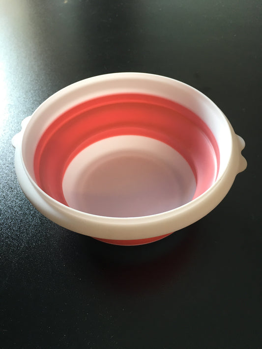Collapsible Travel bowl with lid PINK