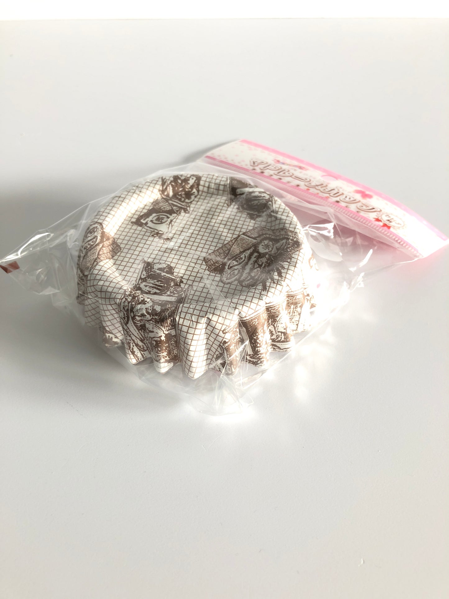 Baking foil cup MADELINE CUP sepia pattern 15pcx10=150 per box