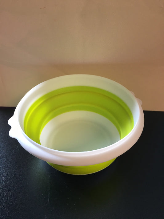 Collapsible Travel bowl with lid GREEN