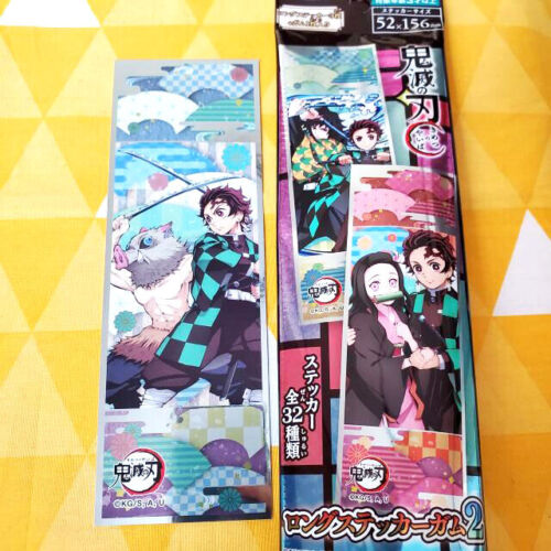 Limited Edition Demon Slayer Long Sticker Gum Toy Candy Collection Item Bookmark